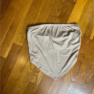 Gaze Tan Beige Bandanna Style Cropped Tube Top Size XS